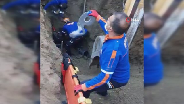 Elazığ'da kanalizasyon çalışmasında göçük