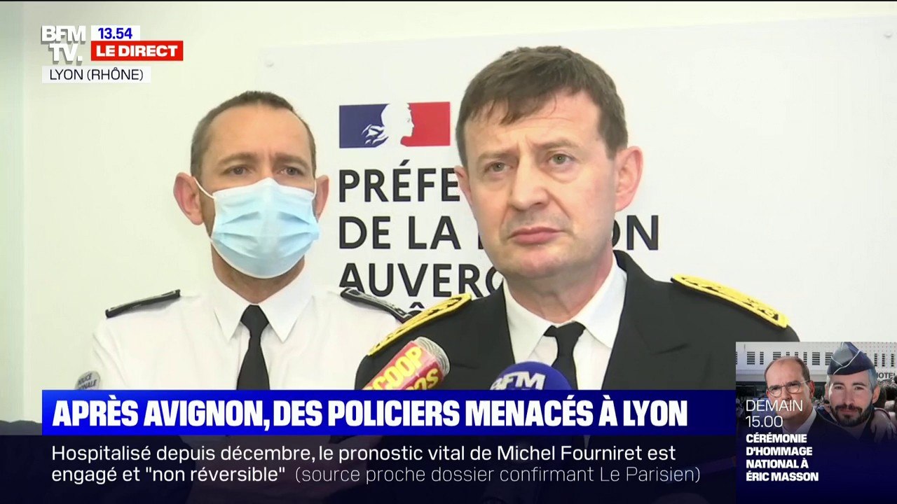 Policiers menacés à Lyon: le préfet délégué dénonce "des menaces graves, intolérables"