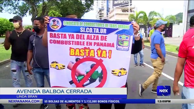 Taxistas protestan y cierran la avenida Balboa - Nex Noticias
