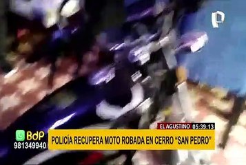 El Agustino: Policía halla en 24 horas moto robada gracias al GPS del vehículo