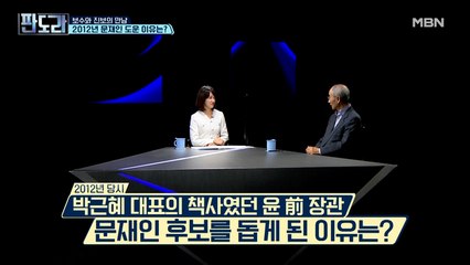 보수와 진보의 만남 2012년 문재인 도운 이유는?