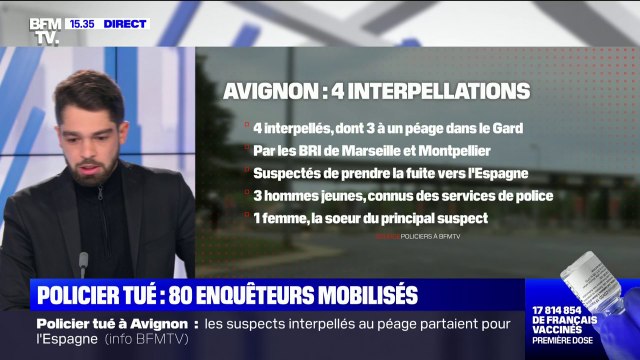 Policier tué à Avignon: 80 enquêteurs mobilisés pendant quatre jours pour parvenir aux interpellations