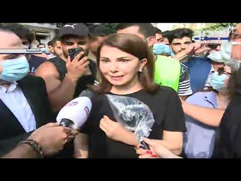 ماجدة الرومي تبكي بغصة وهي تجول في بيروت المنكوبة... استمعوا الى كلمتها