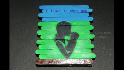 Mom Baby Ice Cream Stick Art | DIY |  Art and Crafts #7