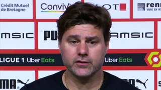 Football - Ligue 1 - Mauricio Pochettino en conférence de presse après Rennes 1-1 PSG