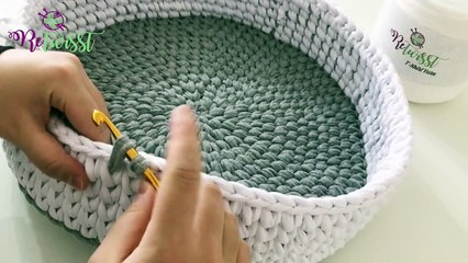 Crochet Basket T-Shirt Yarn Fox Basket Kit