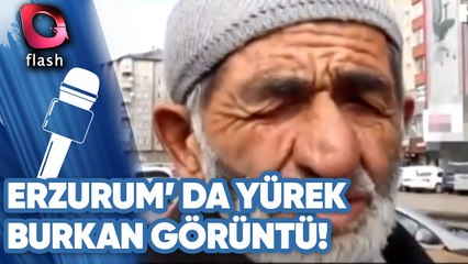 Erzurum'da Yürek Burkan Görüntü!