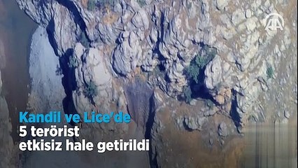 Kandil ve Lice'de 5 hain etkisiz hale getirildi
