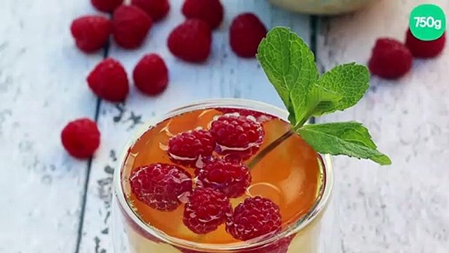 Thé glacé melon et framboises