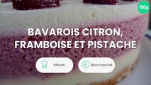 Bavarois citron, framboise et pistache