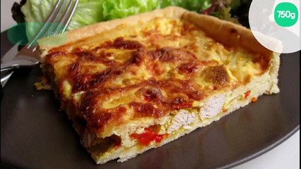 Quiche poulet et poivrons, saveur colombo