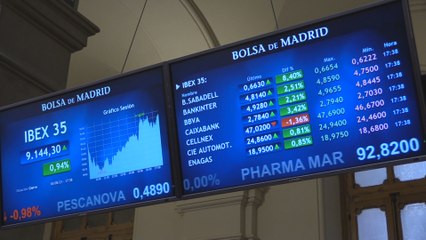El Ibex 35 termina al alza un 0,94 % por encima de los 9.100 puntos