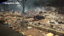 Inde : crématorium à ciel ouvert et rues vides à Bangalore, confinée
