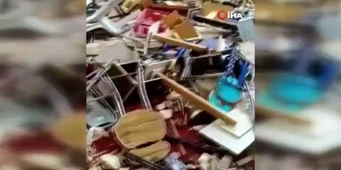 İşte terörist İsrail güçlerinin Mescid-i Aksa'ya verdiği hasar!