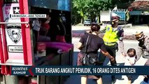 Akali Petugas, Belasan Warga Nekat Mudik Naik Truk Pengangkut Barang