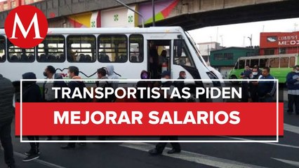 En CdMx, transportistas bloquean Río de la Piedad; amenazan con instalar un plantón