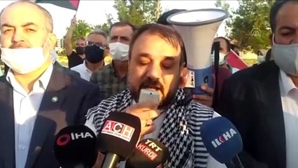 ADIYAMAN - İsrail'in Filistinlilere saldırıları konvoy oluşturularak protesto edildi