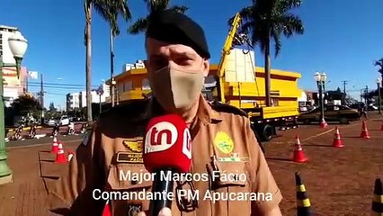 Apucarana realiza ato de prevenção de acidentes de trânsito