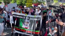 WASHINGTON - İsrail Büyükelçiliği önünde Filistin'e destek için gösteri yapıldı