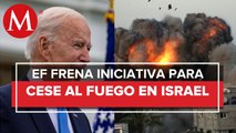 Biden respalda el cese al fuego en Israel; mantiene conversación con Netanyahu