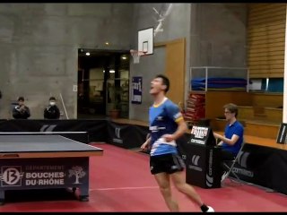 images maritima: les balles de match entre Istres Tennis de Table et La Romagne