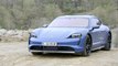 The new Porsche Taycan 4S Cross Turismo Design in Neptun blue