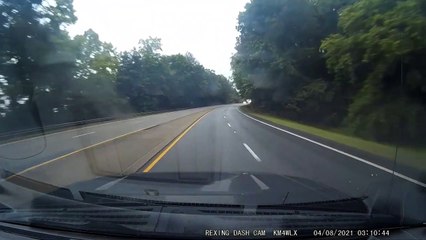 Tight On-Ramp Topples Truck Over