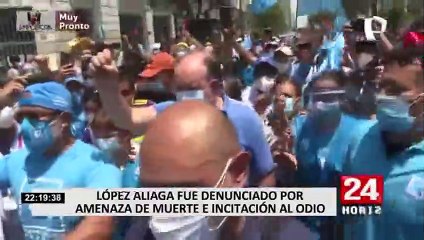 López Aliaga fue denunciado por amenaza de muerte e incitación al odio