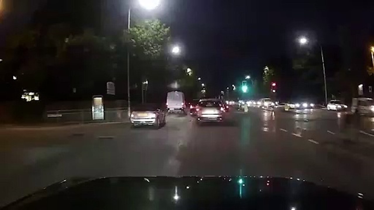 Shocking footage shows the moment criminals deliberately cause a crash