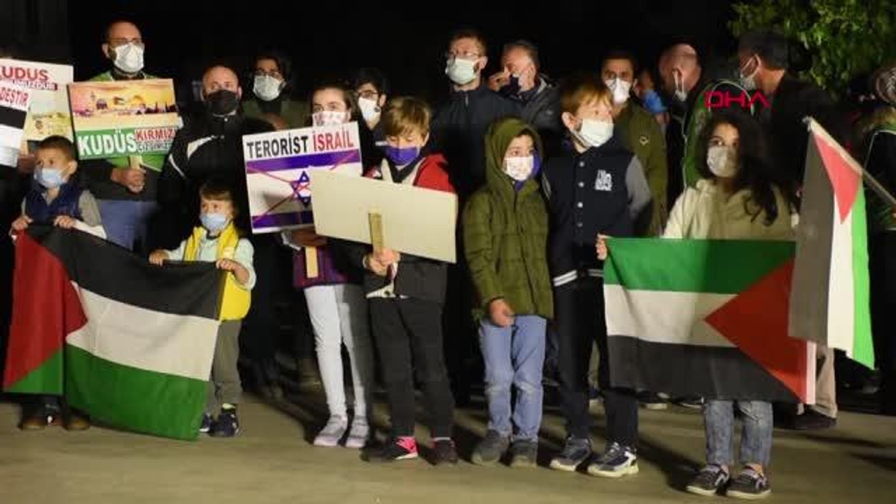 TEKİRDAĞ'DA SİVİL TOPLUM ÖRGÜTLERİNDEN İSRAİL'E TEPKİ