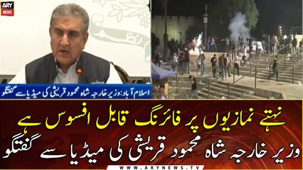 The aggression against Palestinians needs to be stopped at once: FM Qureshi