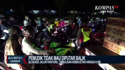 Ogah Diputar Balik, Pemudik Di Pantura Subang Blokade Jalan