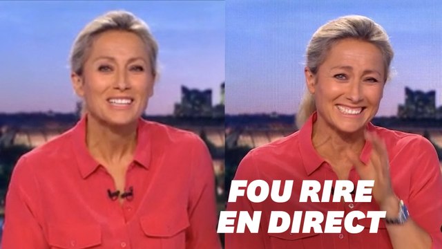 Le fou rire d'Anne-Sophie Lapix en plein journal télévisé