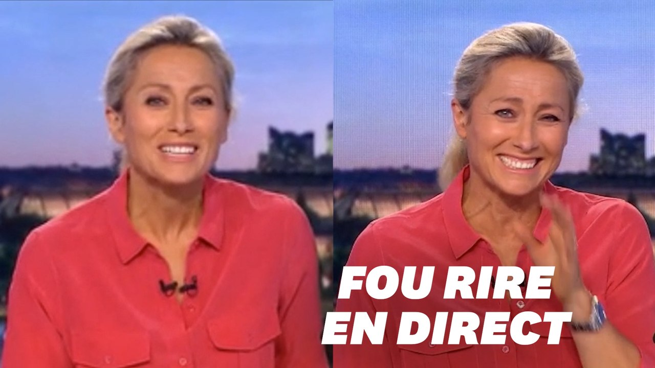 Le fou rire d'Anne-Sophie Lapix en plein journal télévisé
