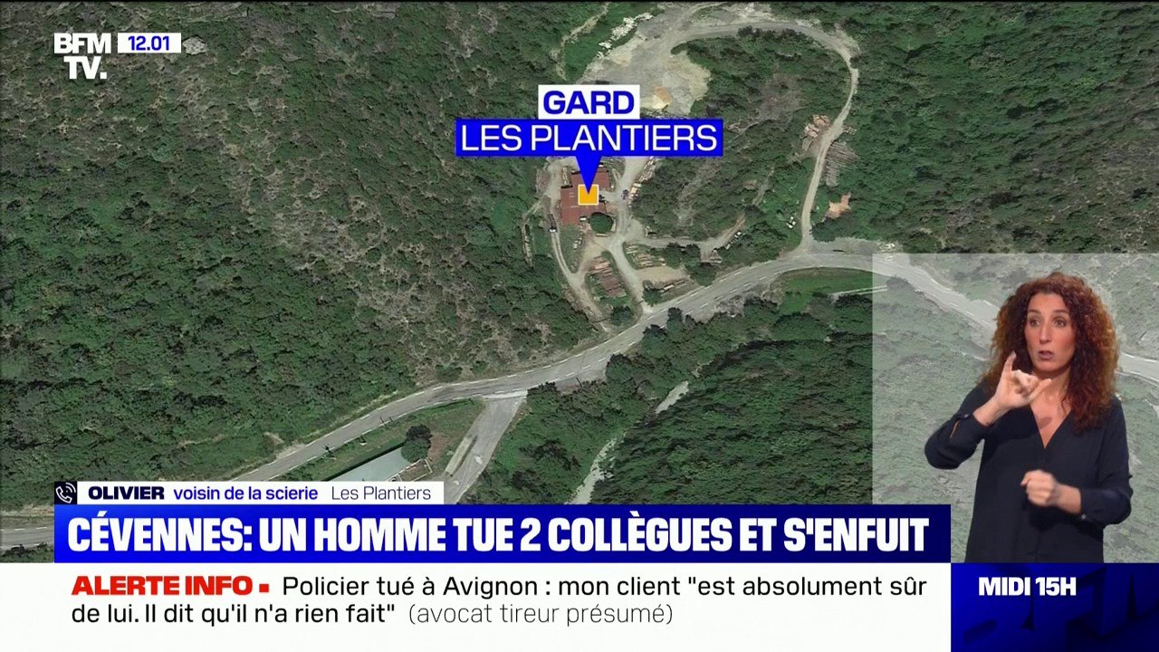 "J'ai tout fermé et j'ai appelé tous mes voisins": le témoignage d'un voisin de la scierie où un homme, en fuite, a tué deux de ses collègues