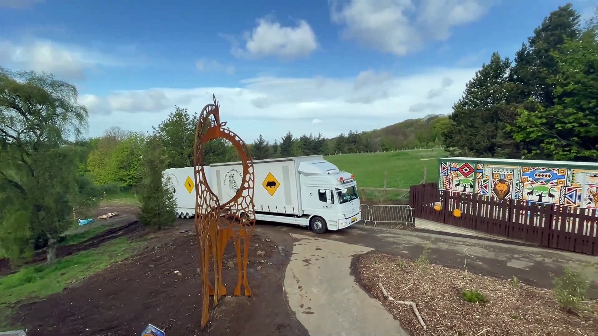 ⁣Giraffes return to Edinburgh Zoo for the first time in 15 years