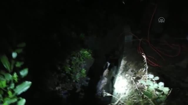 Kuyuya düşen inek, itfaiye ekiplerince kurtarıldı