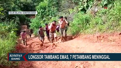 Terjadi Longsor Tambang Emas di Solok Selatan Sumbar, 7 Tewas