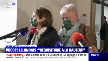 Procès Lelandais: la mère d'Arthur Noyer évoque un réquisitoire "à la hauteur de ce qu'elle espérait"