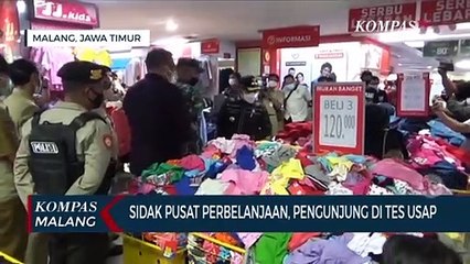 Sidak Pusat Perbelanjaan di Malang, Pengunjung dan Karyawan Di Swab