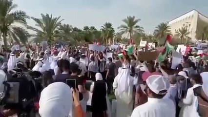 Kuveyt’te, Filistin'e destek gösterisi