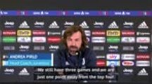 Pirlo urges Juve players not to give up pursuit of top four spot