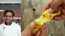 10 मिनट में चीज गार्लिक ब्रेड - Dominos Jaisi Cheese Garlic Bread Sticks - Cookingshooking