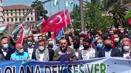 Giresun’da İsrail kınandı…