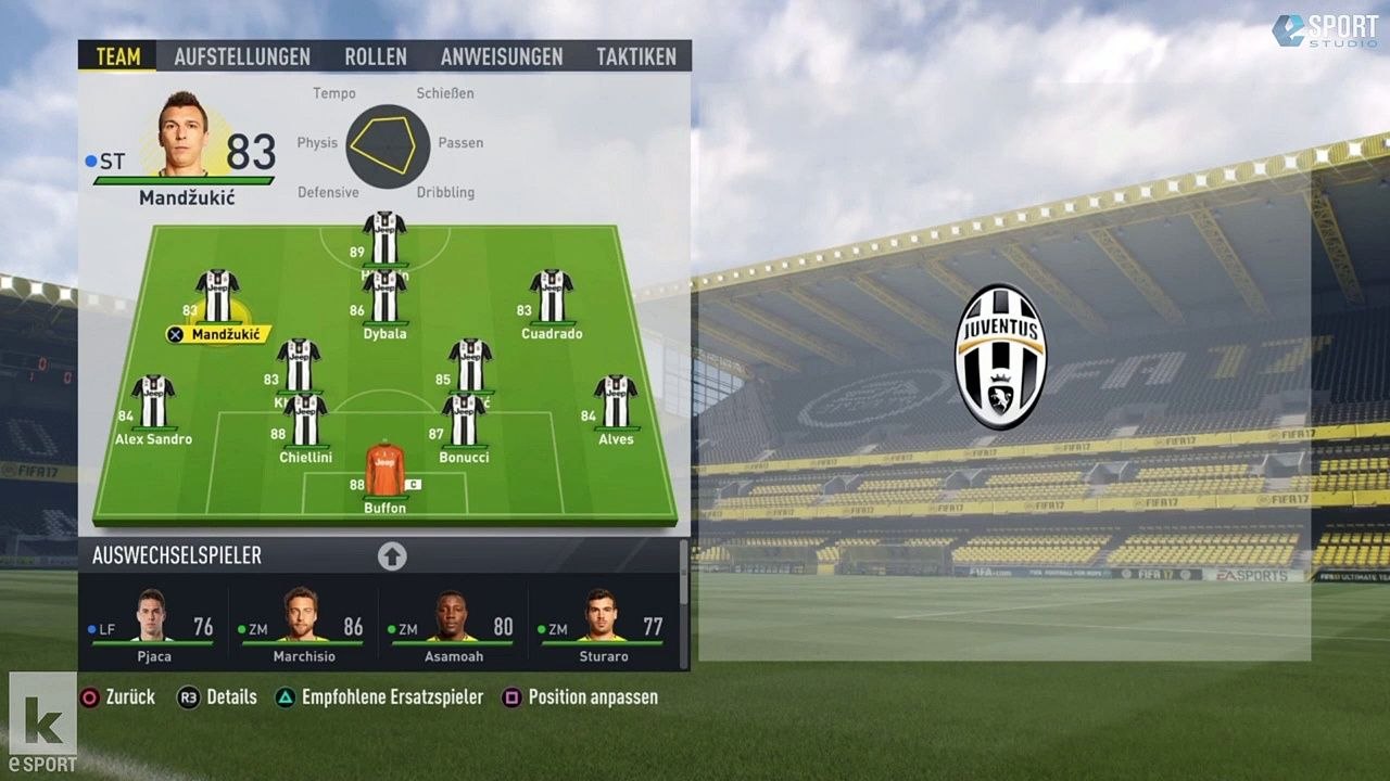 Juventus Turin im FIFA 17-Check