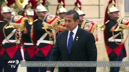 Le président péruvien Ollanta Humala reçu par François Hollande
