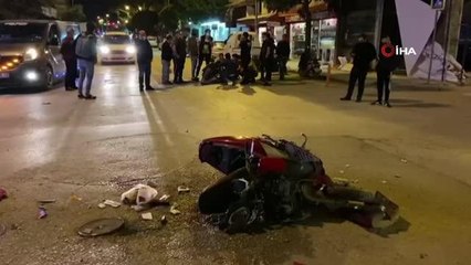 Ticari taksiyle çarpışan motosikletin sürücüsü yaralandı