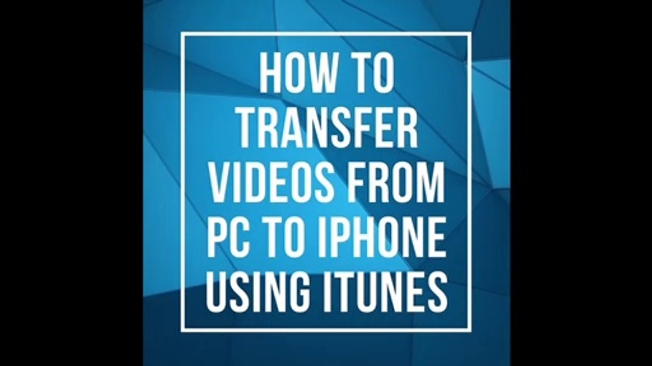 How to Transfer Video’s and pictures from PC to iPhone using iTunes.