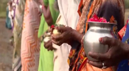 Villagers offer prayer in a hope to fight corona!