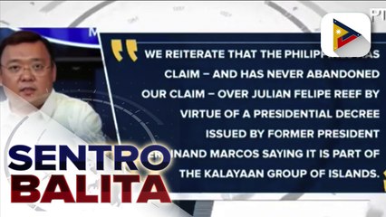 Sen. Roque, nilinaw na wala siyang sinabi na hindi pag-aari ng Pilipinas ang Julian Felipe Reef